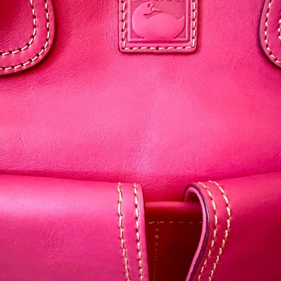 Dooney & Bourke Florentine Leather Pocket Shopper Tote W/ Double Front Pockets - Picture 14 of 16